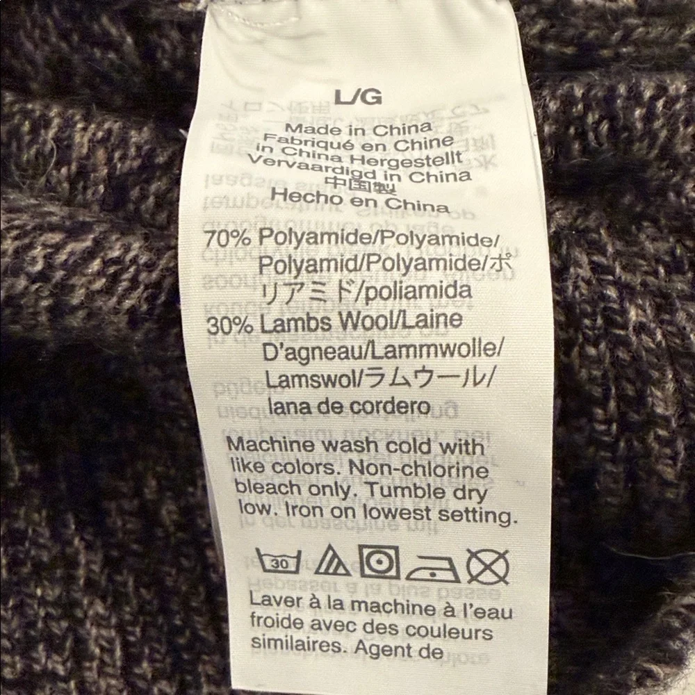 J.Crew Lambswool Blend Crewneck Sweater Gray Knit Classic Men’s Large
